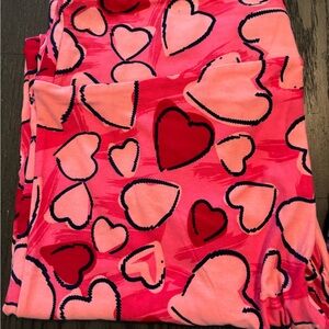 LulaRoe Pink Heart Patterned Fabric